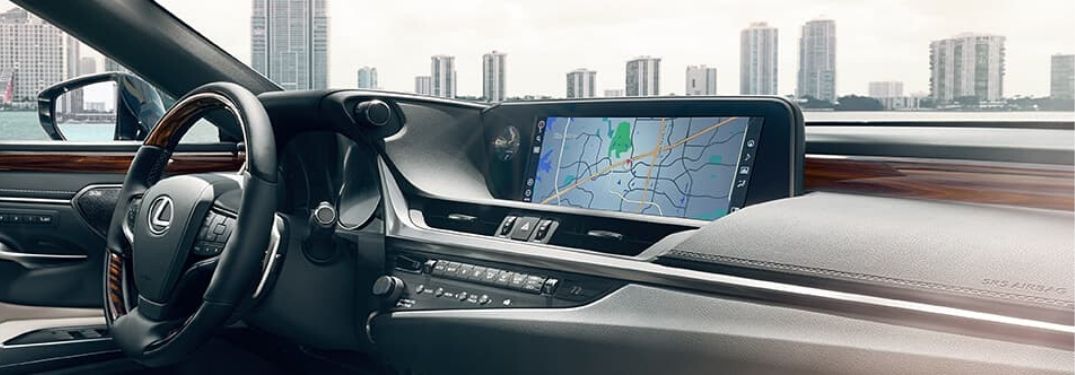 2020 Lexus ES Front Interior with Lexus Enform Touchscreen