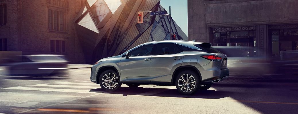 2020 Lexus RX driving in the city