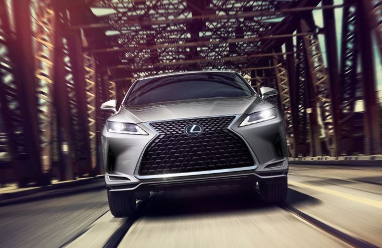 2020 Lexus RX exterior front grille and headlights