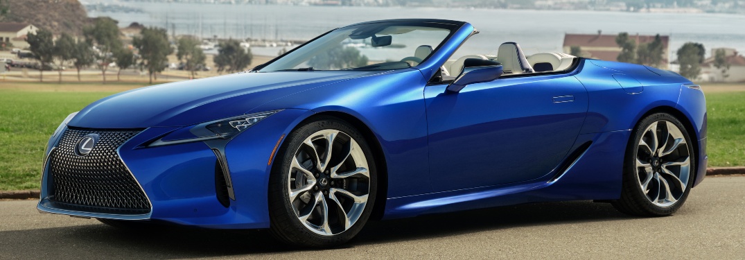 2021 Lexus LC 500 Convertible blue front side view