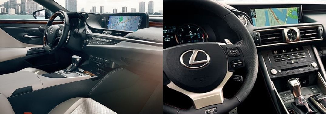 2020 Lexus ES Front Seat Interior vs 2020 Lexus IS Front Interior