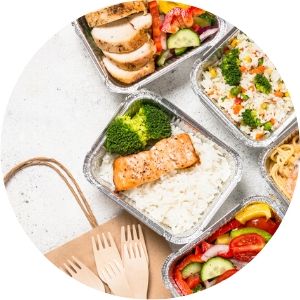 Takeout Food on a Table