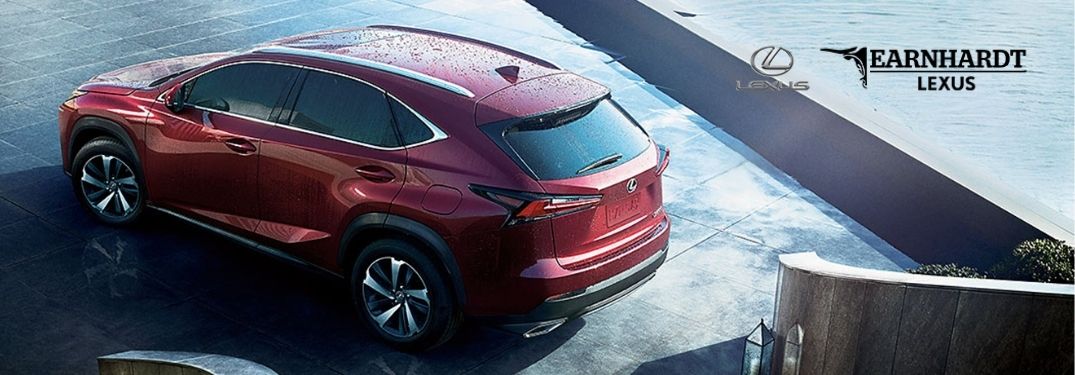 Red 2018 Lexus NX Rear Exterior with Earnhardt Lexus Logo