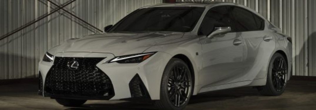 Gray 2022 Lexus IS F Sport 500 Performance Launch Edition in a Garage