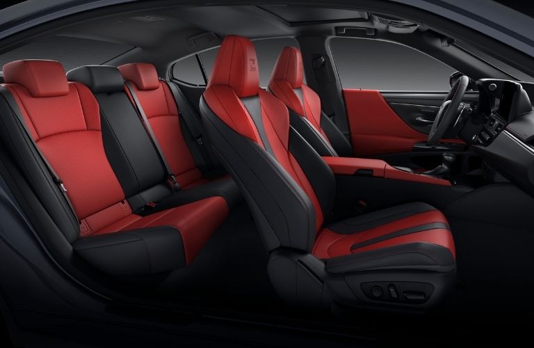 Red and Black 2022 Lexus ES Interior