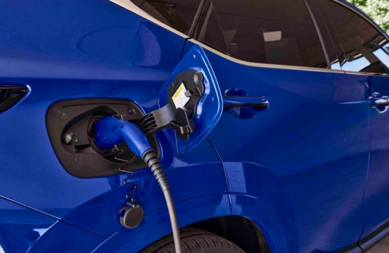 Blue 2022 Lexus NX Plug-In Hybrid Plugged In