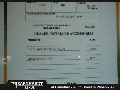 2026 Lexus RX 350 PREMIUM