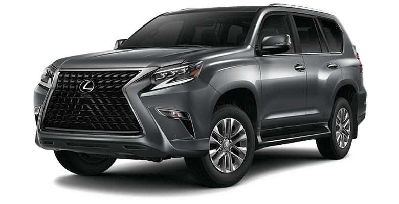 Exterior of the Lexus GX 460 shown in Nebula Gray Pearl.