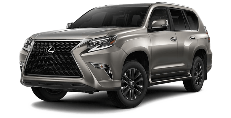 Exterior of the Lexus GX 460 Premium shown in Atomic Silver.