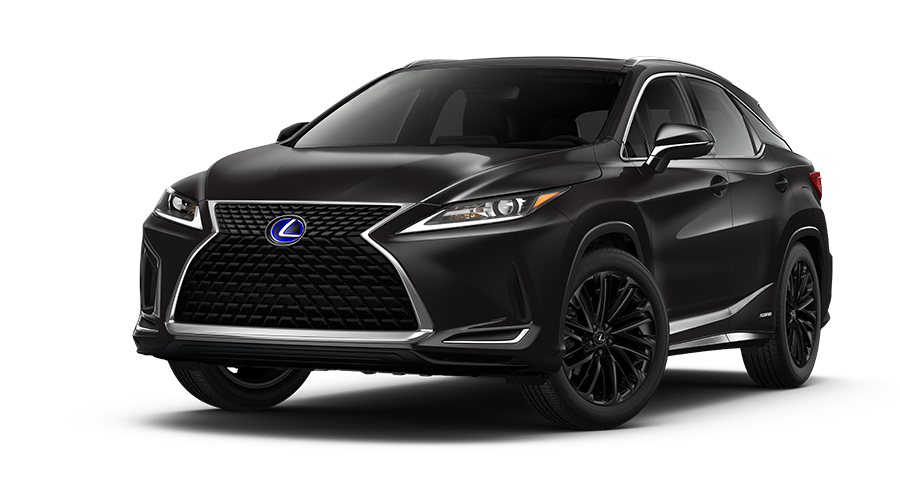 Exterior of the Lexus RXh AWD Black Line Special Edition shown in Caviar. | Earnhardt Lexus in Phoenix AZ