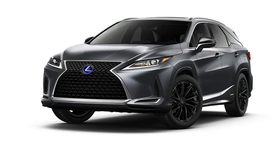 Exterior of the Lexus RXhL AWD Black Line Special Edition shown in Cloudburst Gray. | Earnhardt Lexus in Phoenix AZ