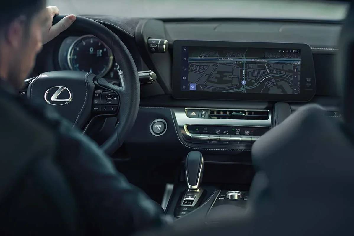 An LC cockpit has all the technology you need, including a big touchscreen and lots of connectivity tools.