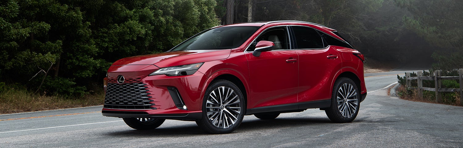 2023 Lexus RX side exterior in silver color