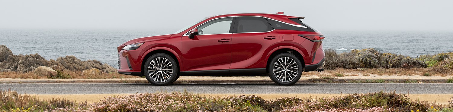 2023 Lexus RX front exterior in silver color