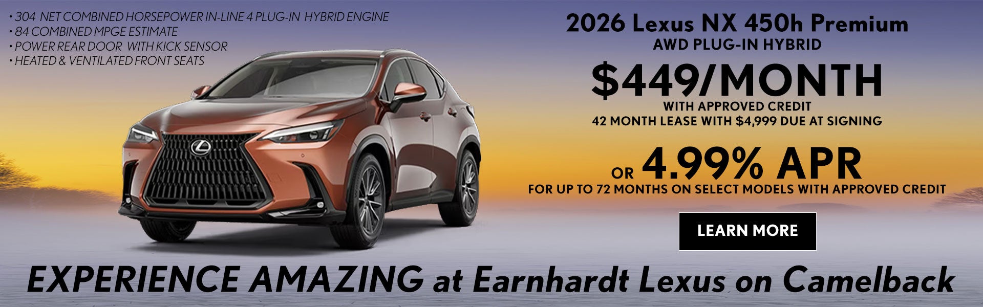 Lease a New Lexus NX for just $449/month