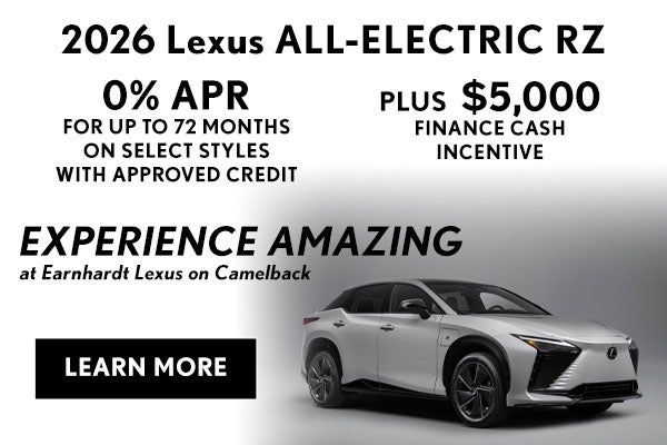 Get 0% APR on a New 2026 Lexus RZ