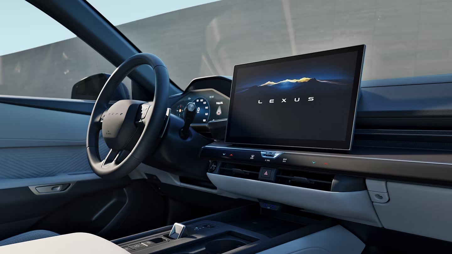 2026 Lexus ES 350e interior and touchscreen